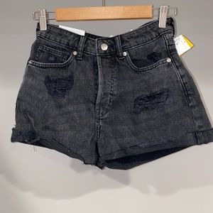 Black Distressed H&M Shorts